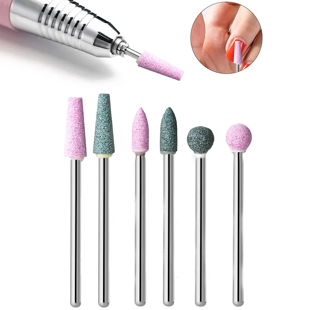 Power Tools Icon - 6pcs Nail Drill Bit Set Stone