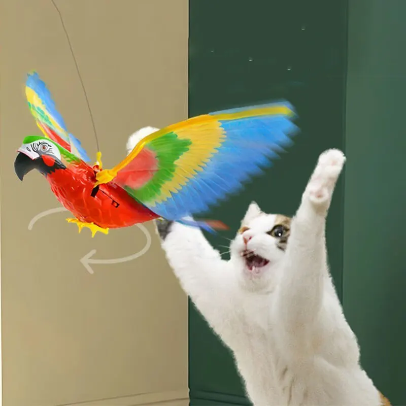 Power Tools Cat - Electric Parrot Hanging Wire Circling Parrot