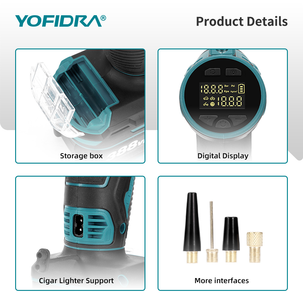 YOFIDRA Electric Air pump Port - đánh giá và giá Power Tools Display