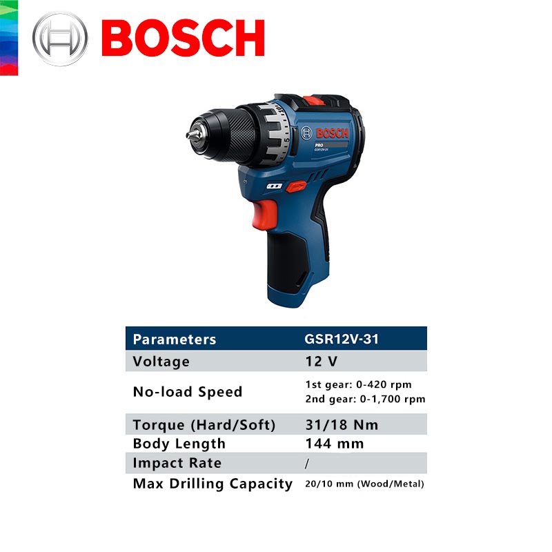 BOSCH GSR 12V-31 Professional  - đánh giá và giá Power Tools Drill