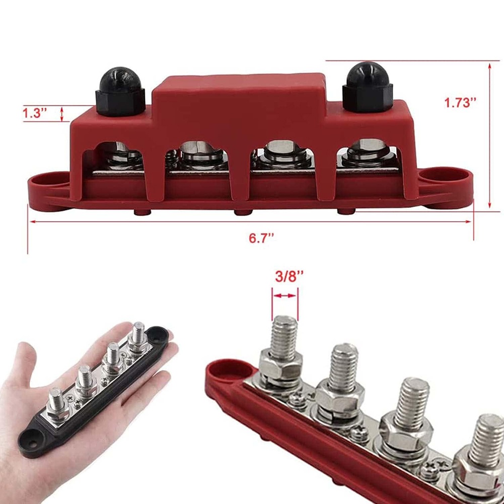 Black Red 12V 250A Busbar Stud - đánh giá và giá Power Tools Distributor