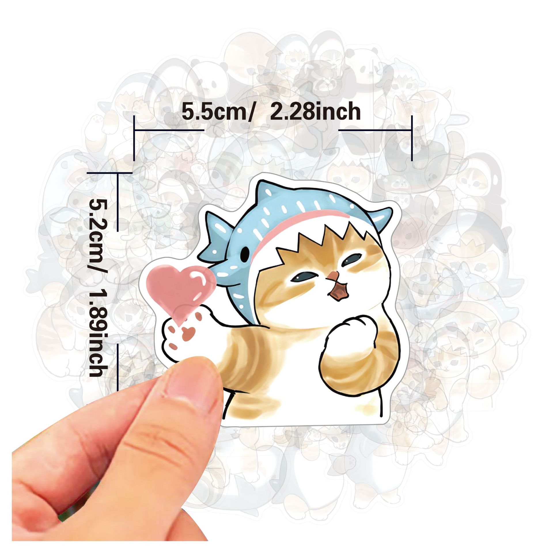 10/30/50PCS Cartoon Shark Cat  - đánh giá và giá Power Tools Cat