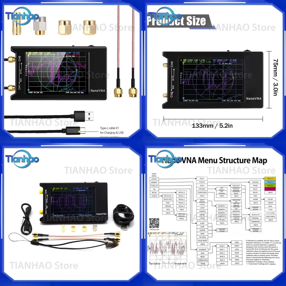Nano VNA-H4 Antenna Analyzer f - đánh giá và giá Power Tools Vector