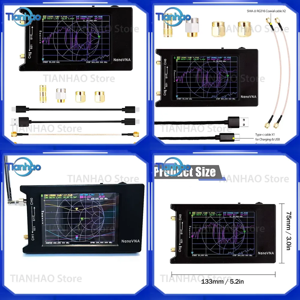 NanoVNA-H4 for Antenna Analyze - đánh giá và giá Power Tools Vector
