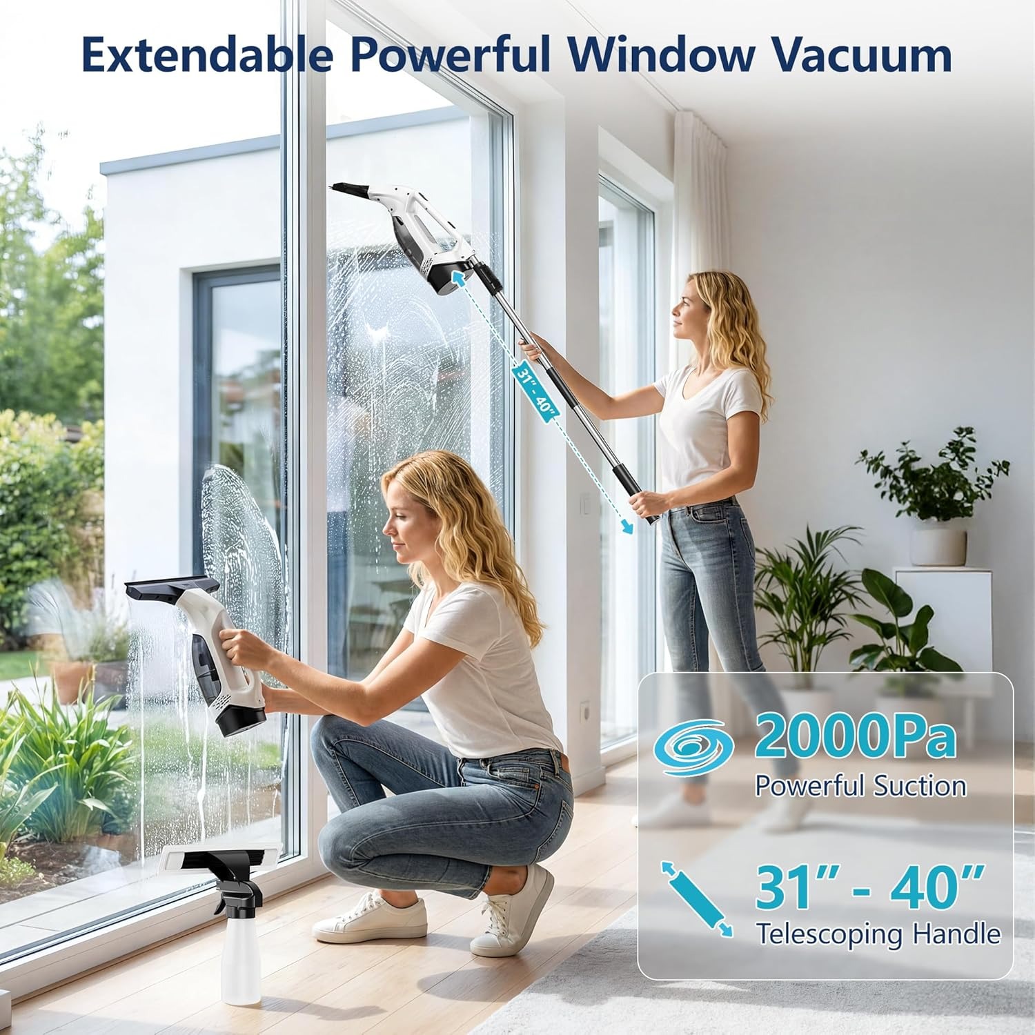 2000Pa Handheld Window Vacuum  - đánh giá và giá Kit Power Tools