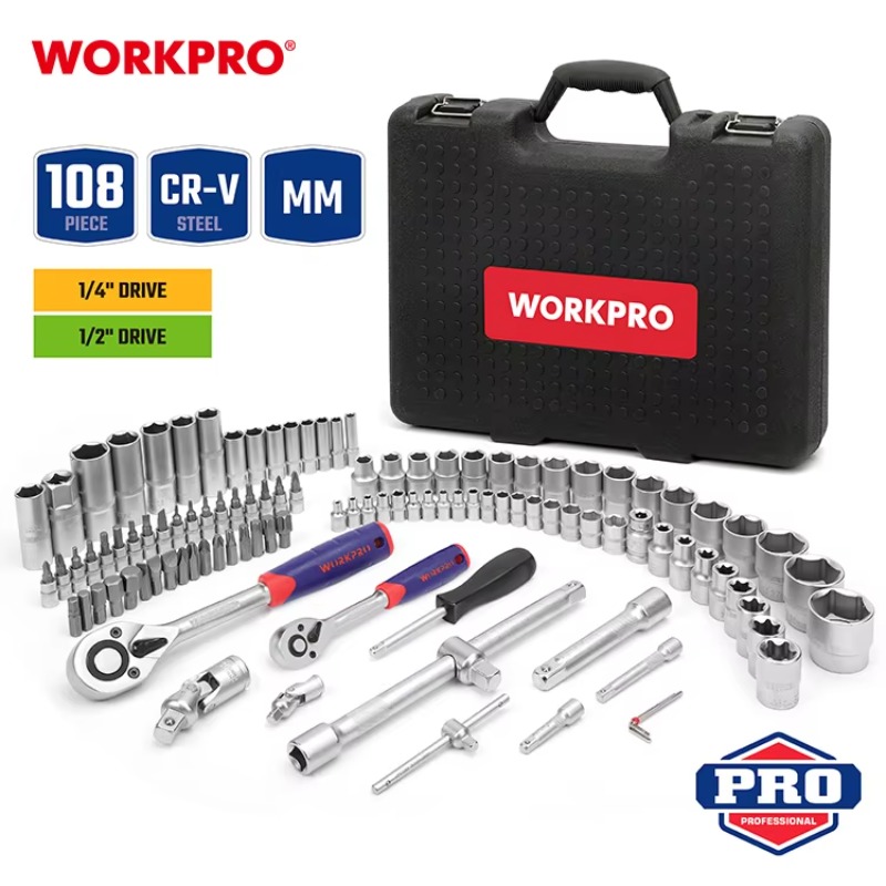 108pcs Professional Mechanics  - đánh giá và giá Kit Power Tools