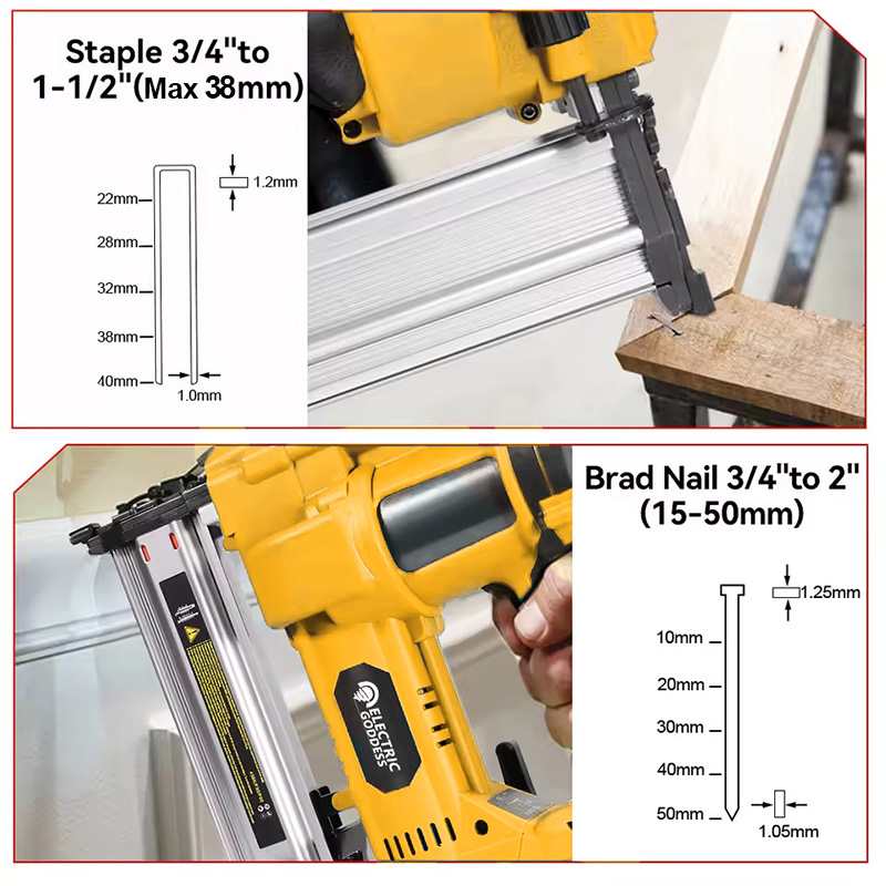 Brushless Electric Brad Nail G - đánh giá và giá Staple Gun Electric
